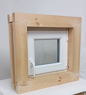 Готовый комплект обсады для окна 1200×1200, П-тип 90×300