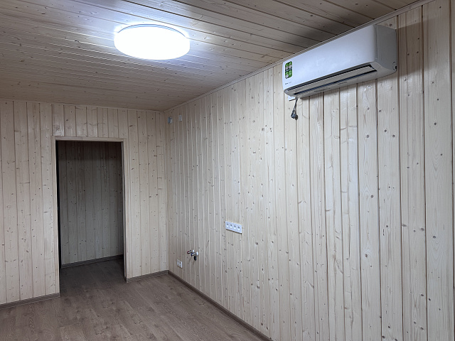 Кухня гостинная готового модульного дома из контейнера