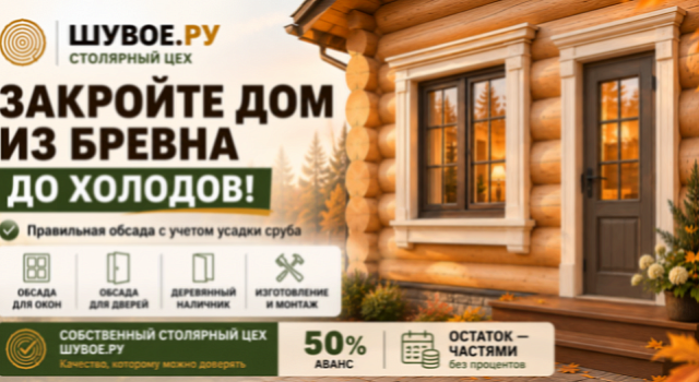 Закройте дом до холодов: обсада, окна и двери с оплатой частями