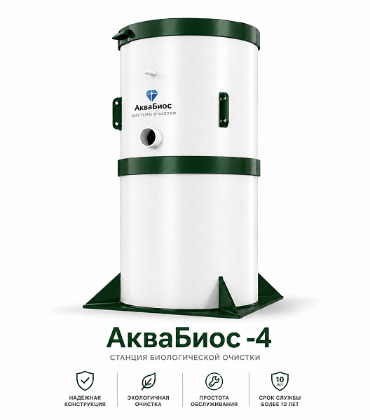 АкваБиос-4  станция биологической очистки сточных вод для 3–5 человек