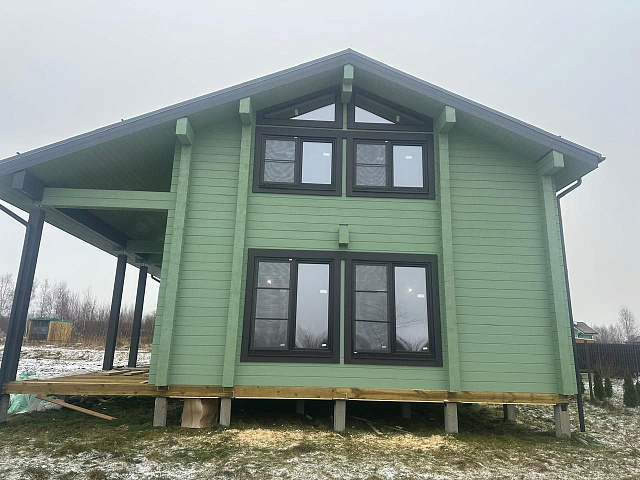 Окна Rehau Grazio без обсады в доме из сухого бруса 195 мм: как мы аккуратно переделали узлы и спасли дом - опыт ШУВОЕ (Истра)